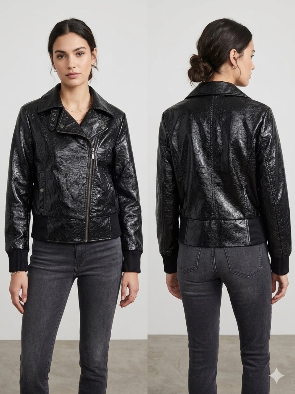 Apt. 9 Black Faux Leather Jacket